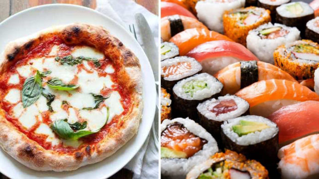 Pizza o sushi