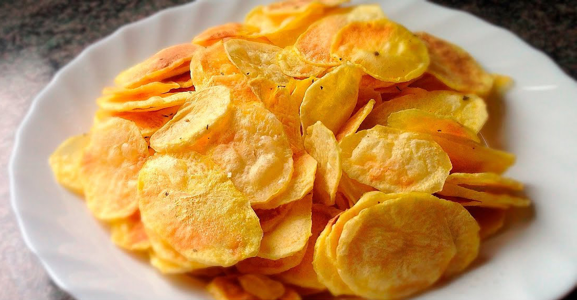 Patatine chips senza olio