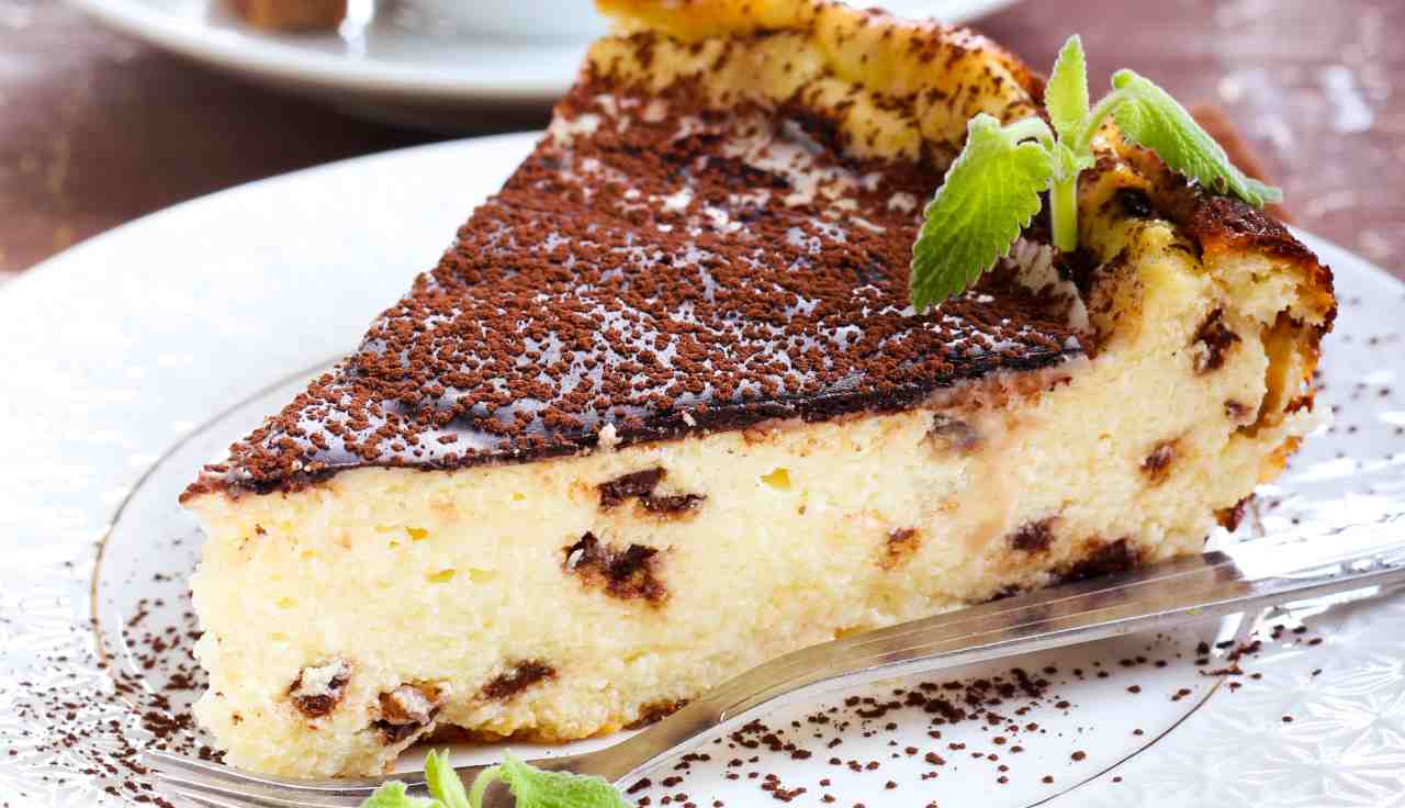 Torta di ricotta cremosa cioccolato e arancia