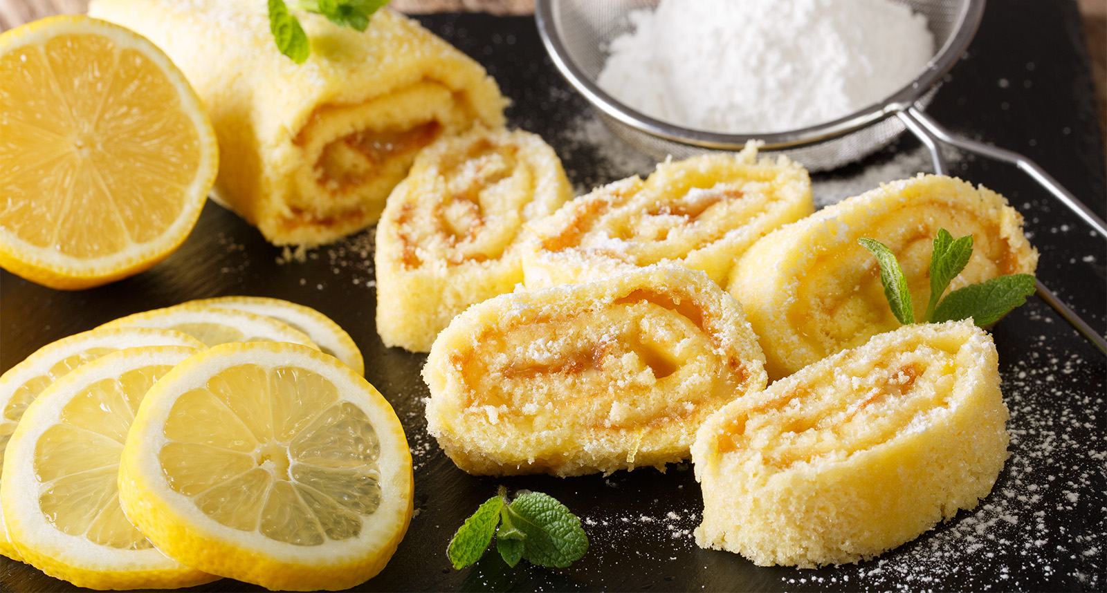 Rotolo al limone senza panna e latte