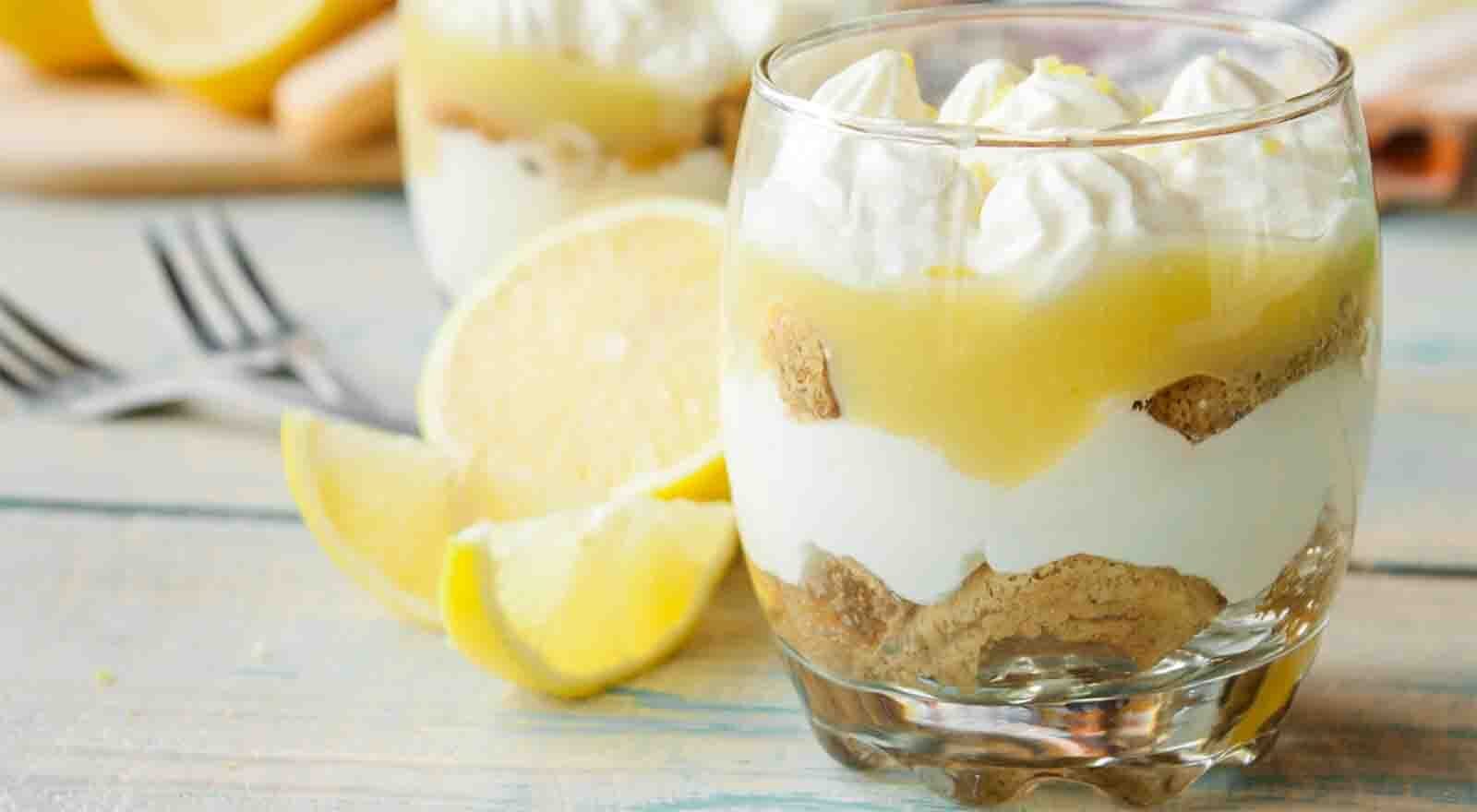 Tiramisù al limone senza mascarpone