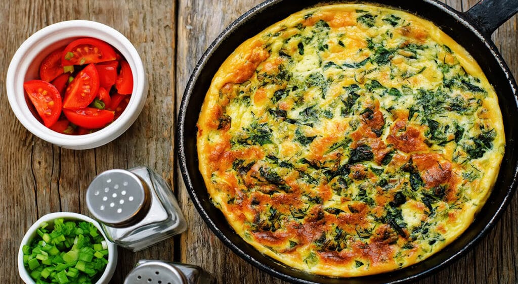 La finta frittata senza uova super light, pronta in 10 minuti. Solo 240 Kcal!
