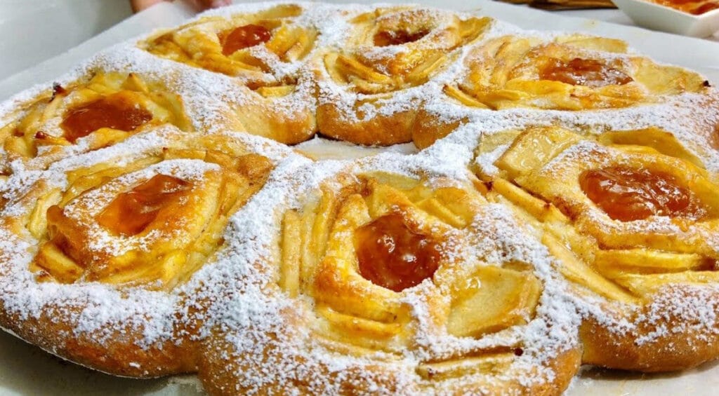 La ciambella di tortine di mele, un dolce sfizioso e facile. Solo 170 Kcal!