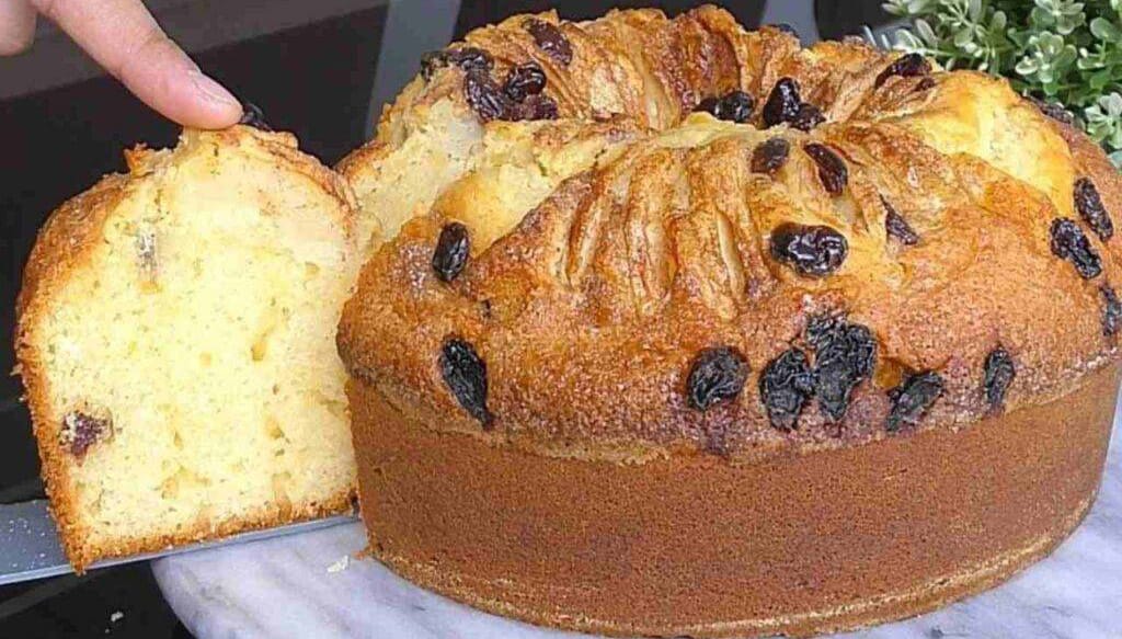 Torta 8 vasetti mela e uvetta