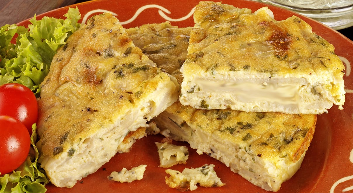 Sformato di ceci, zucchine e cipolla