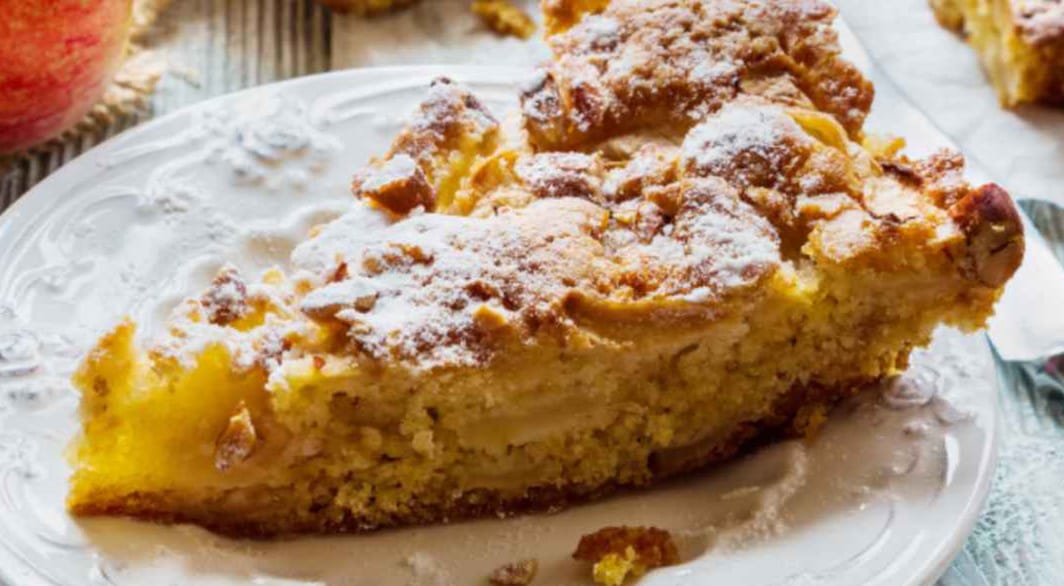 Torta caprese bianca mele e limone