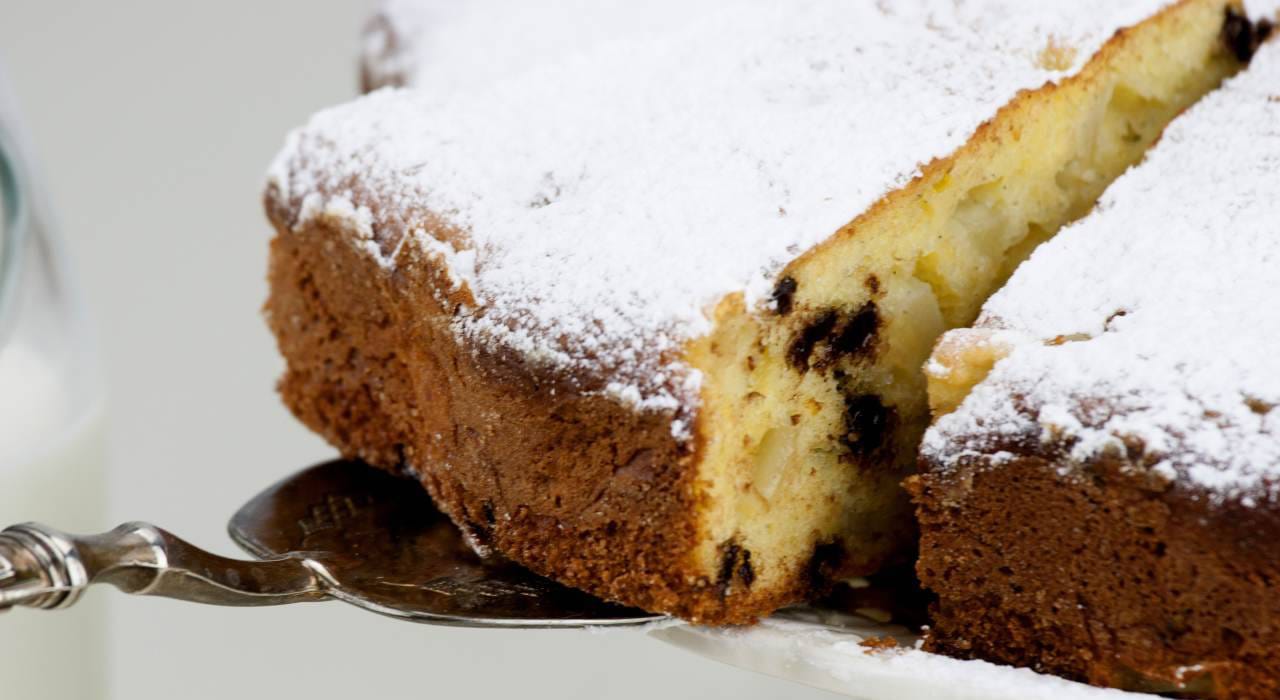 Torta ricotta pere e cioccolato