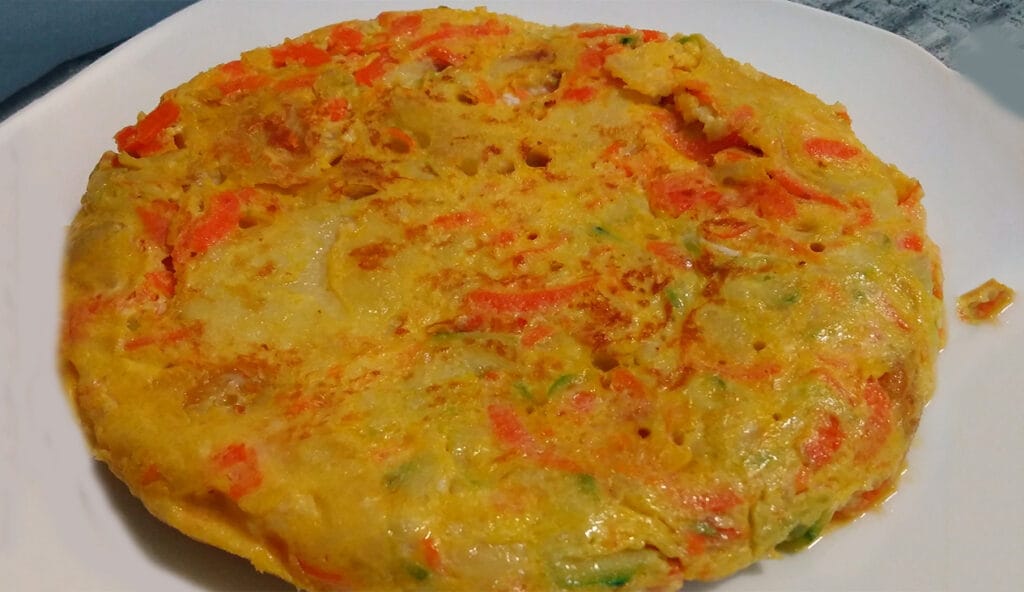 La frittata di miglio, zucchine e carote, per una cena di poche calorie. Solo 210 Kcal!