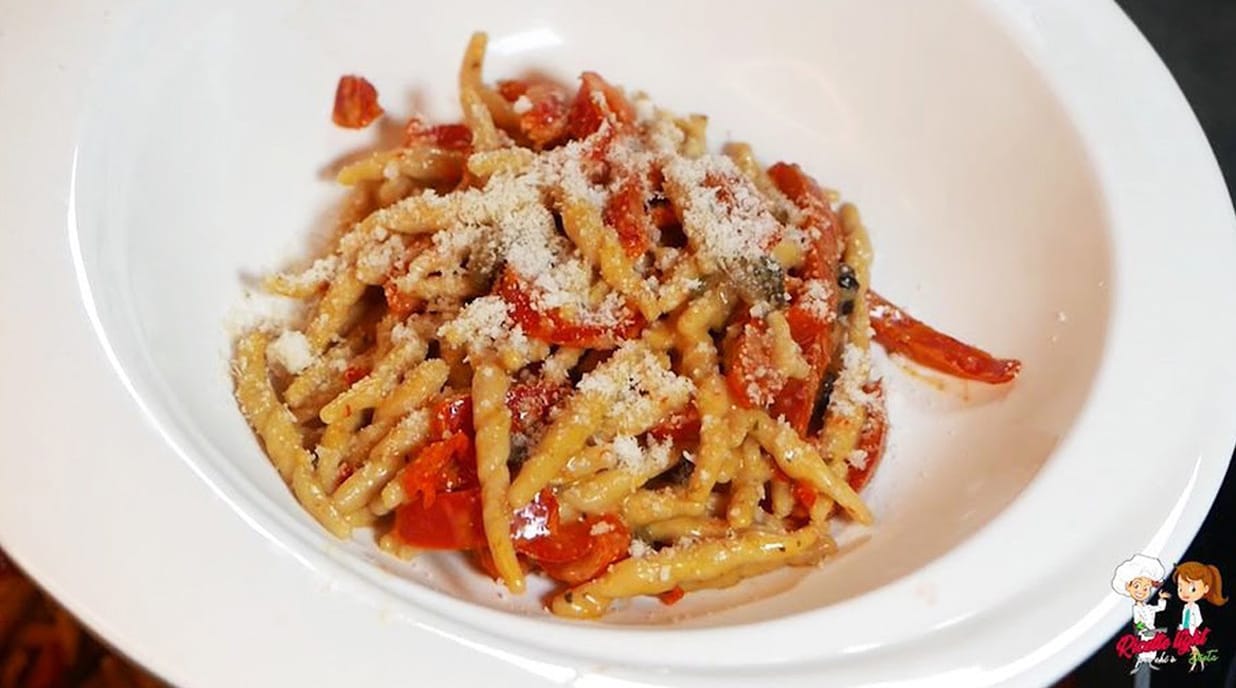 Pasta con crema di peperoni light
