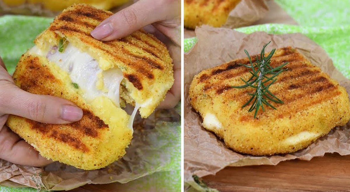 Toast di patate ripieno