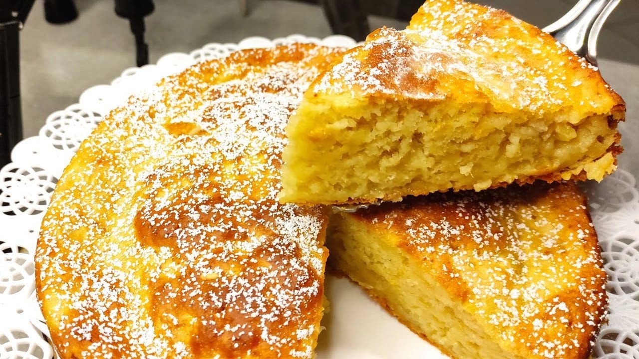 Torta di mele frullata senza burro e olio