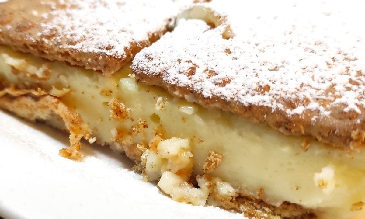 Mattonella di crema e biscotti