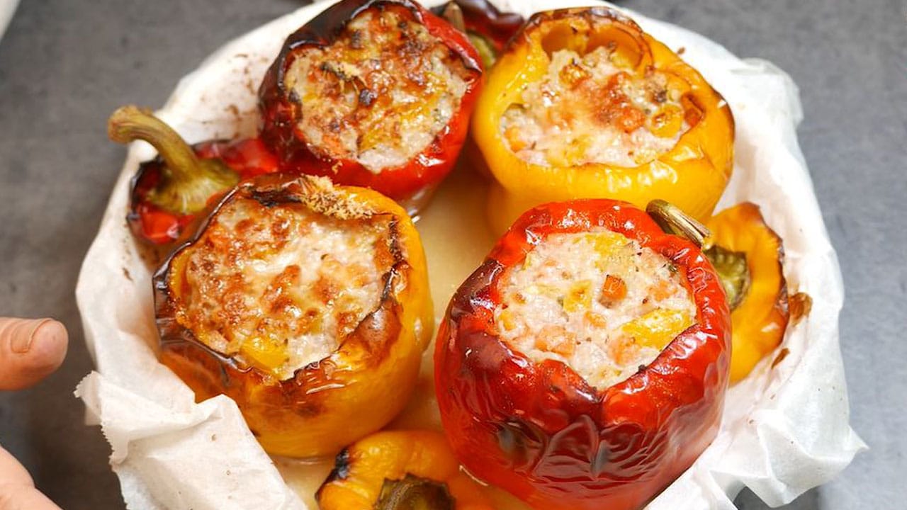 Peperoni ripieni light al forno