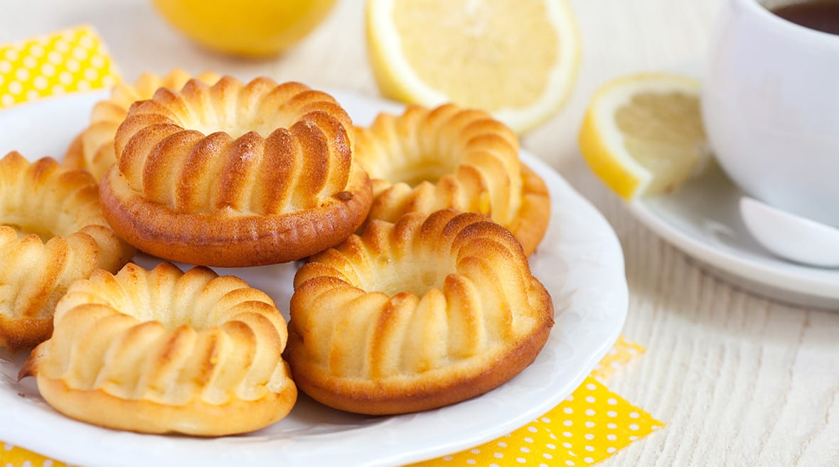 Творожный кекс с лимоном