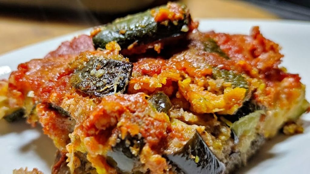 La lasagna di pane carasau e verdure, un’alternativa che vi fa perdere peso. Solo 180 Kcal!