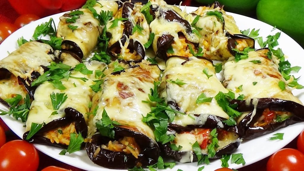 Melanzane ripiene? Al forno, con riso e mozzarella light. Solo 75 Kcal!