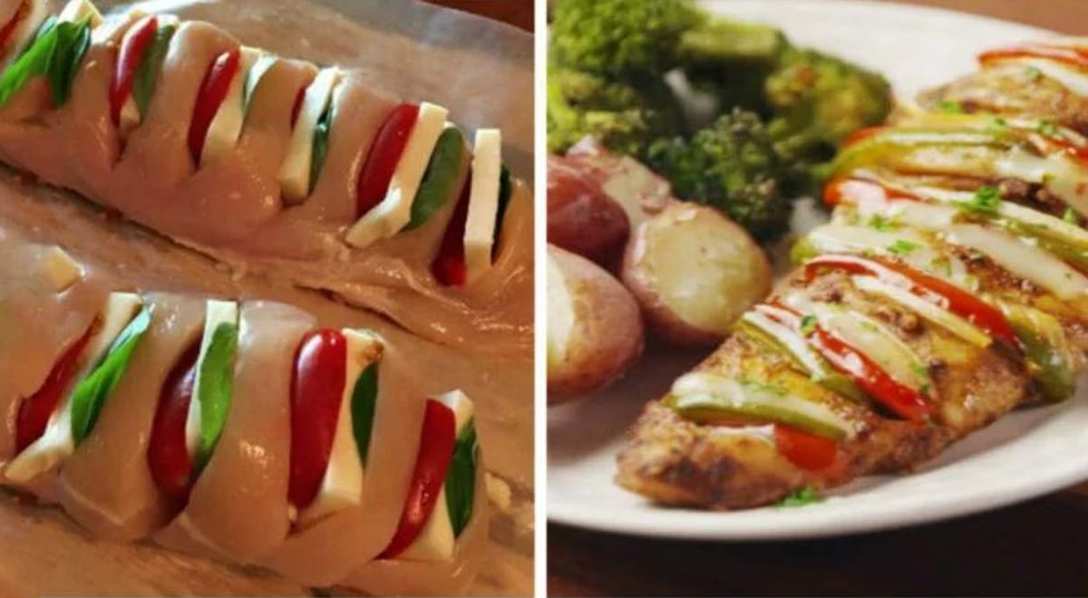 Petto di pollo al forno ripieno