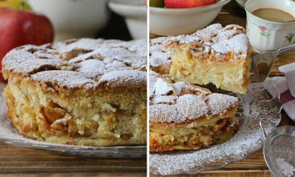 La torta francese 3 X 9, con tante mele e poca farina, dietetica. Ha solo 150 Kcal!