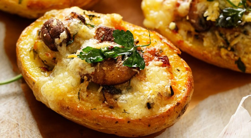 Barchette di patate ai funghi, un sapore irresistibile e con poche calorie. Solo 180 Kcal!