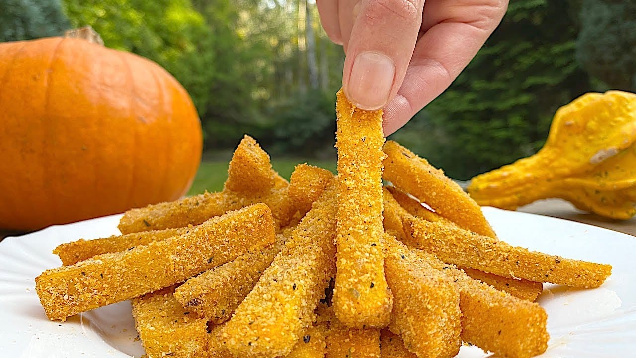 Bastoncini di zucca al forno