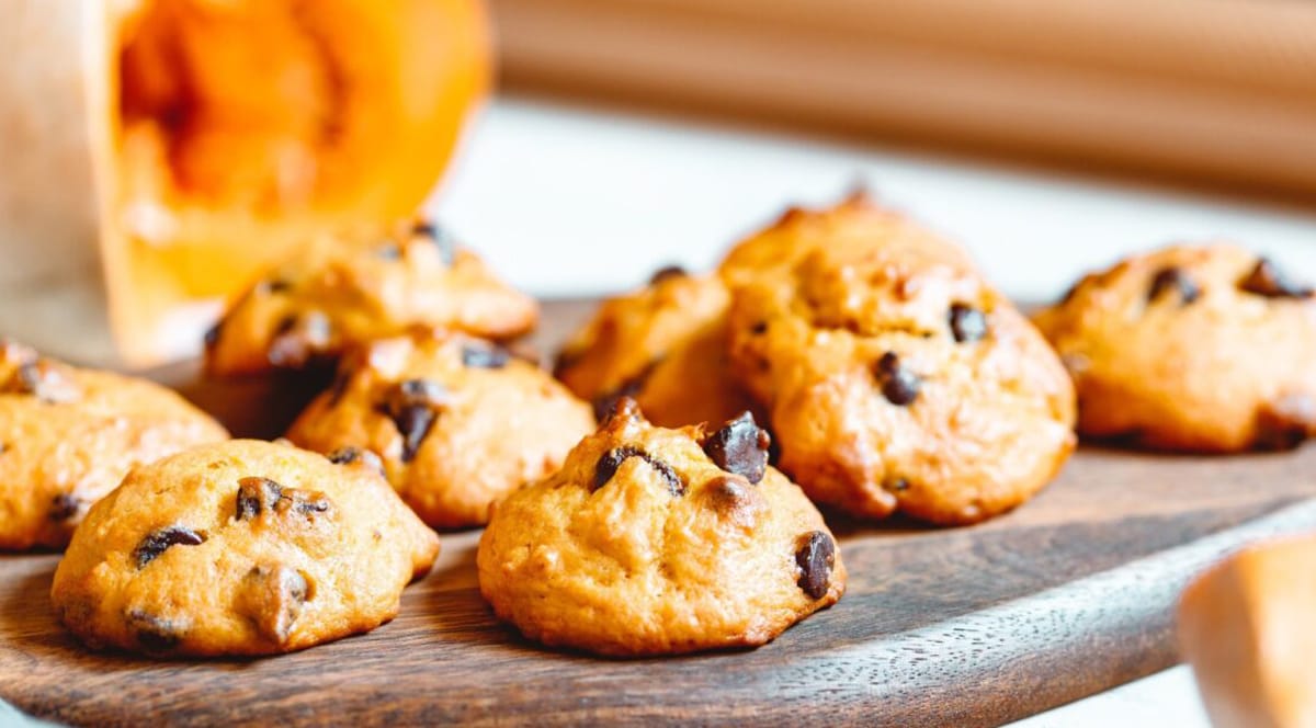 Biscotti alla zucca e cioccolato