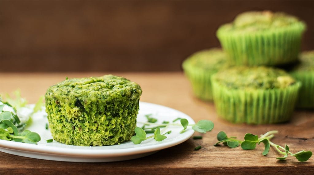 Muffin di spinaci ultra dietetici e morbidi, la cena consigliata dai dietologi. Solo 95 Kcal!