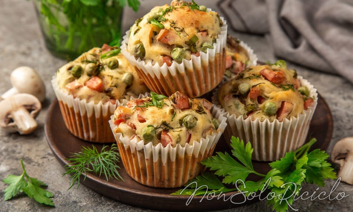 Muffin di prosciutto e patate