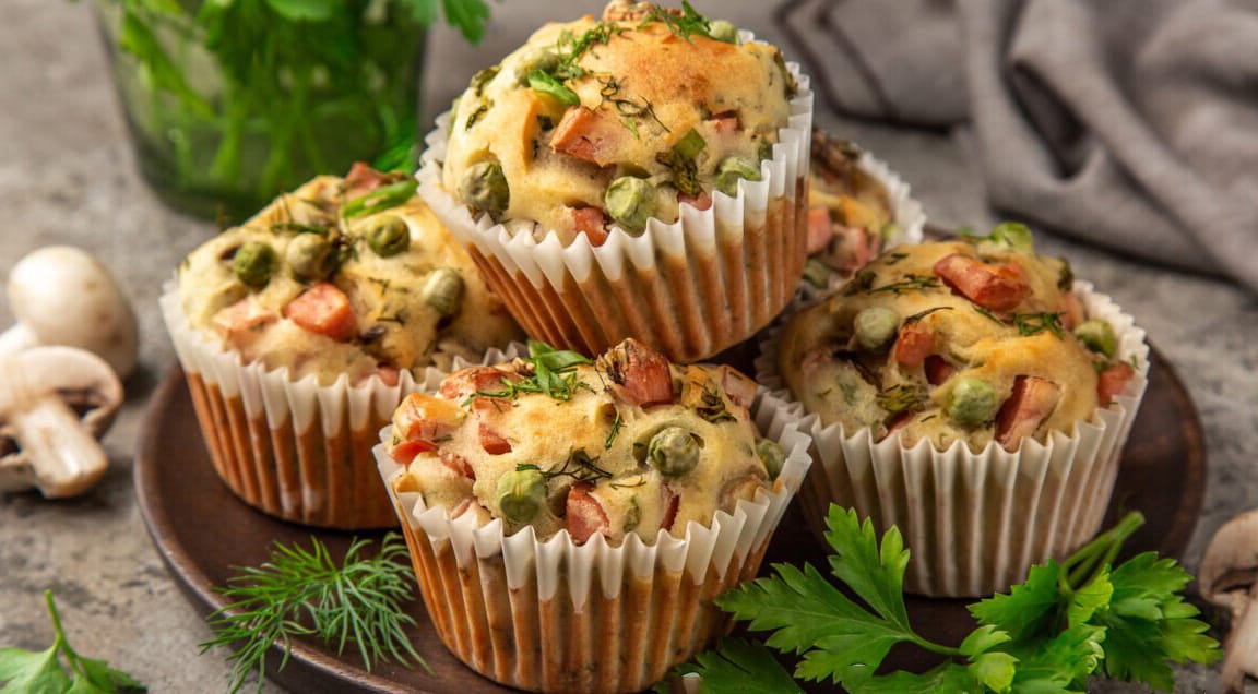 Muffin di prosciutto e patate