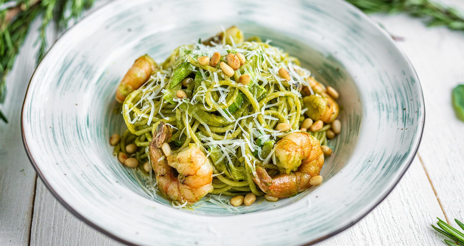Carbonara di gamberi
