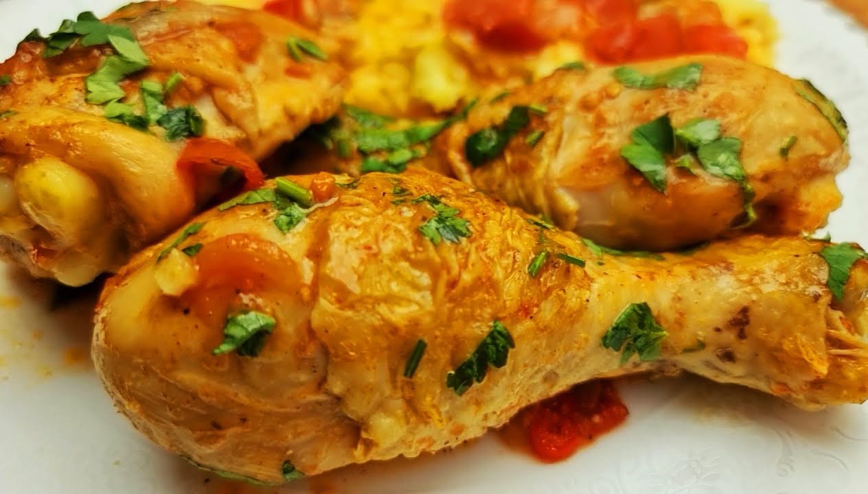 Cosce di pollo in umido