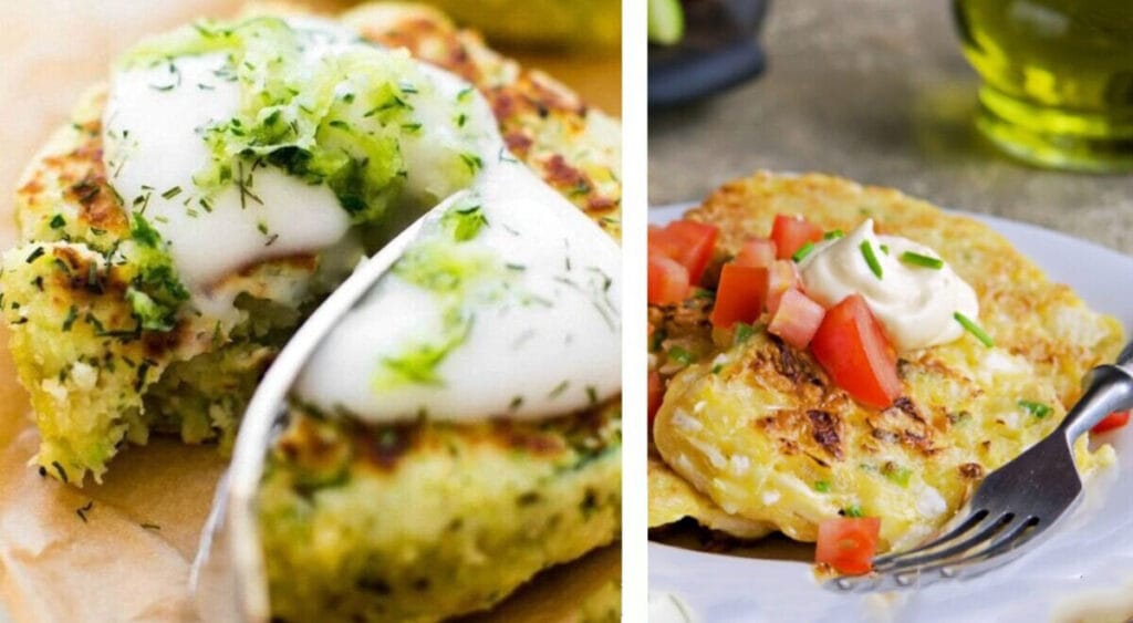 Zucchine e cavolfiore, 2 ingredienti perfetti per delle frittelle squisite. Solo 110 Kcal!
