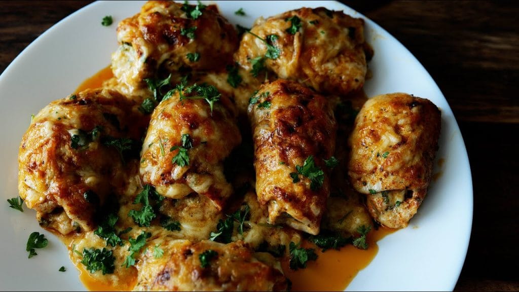 Involtini di pollo, anche se fatti al forno sono saporiti e troppo troppo buoni. Solo 90 kcal