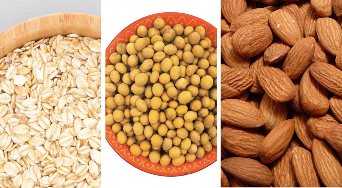 Avena, soia e mandorle