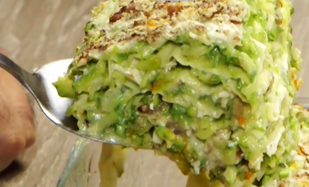 Lasagna di zucchine e noci
