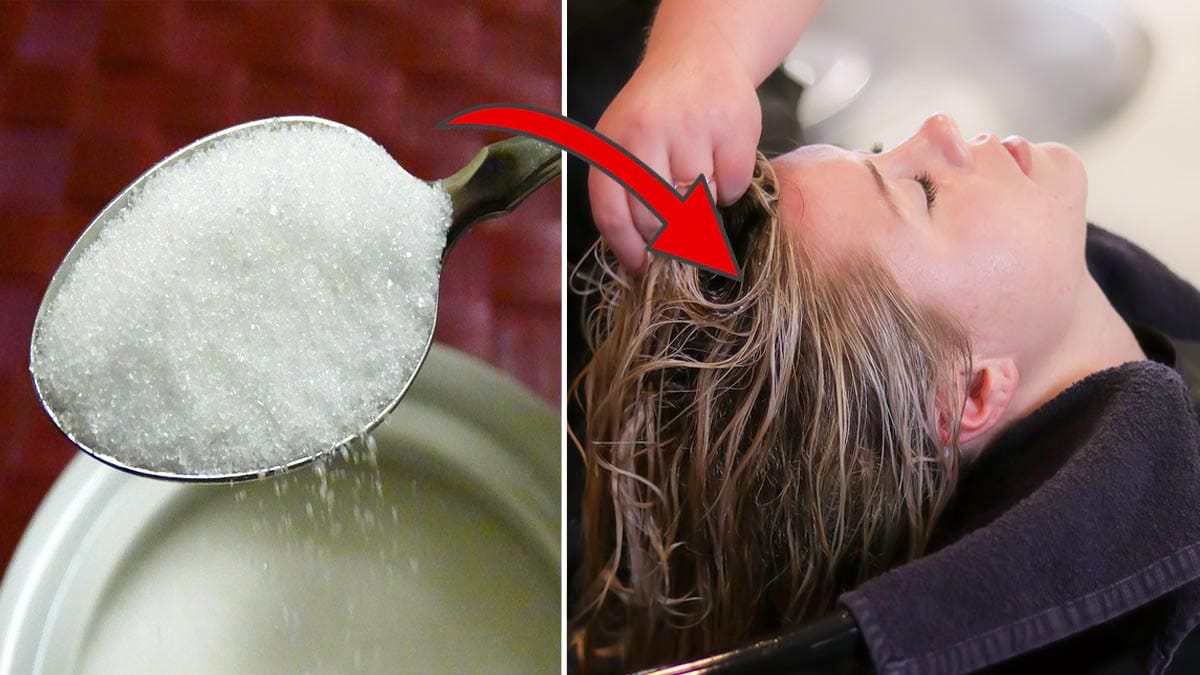 Zucchero nello shampoo! Un trucchetto poco conosciuto ma gli effetti sono sorprendenti