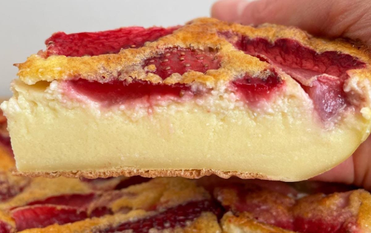 Torta alle fragole cremosa