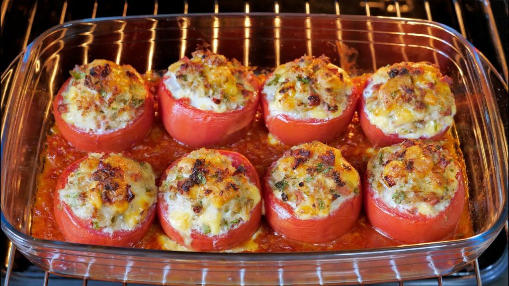 Pomodori, farciscili così e metti in forno: li mangerai ogni giorno | La cena è salva | Solo 100 Kcal!