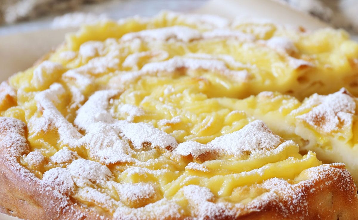 Torta di mele e crema pasticcera