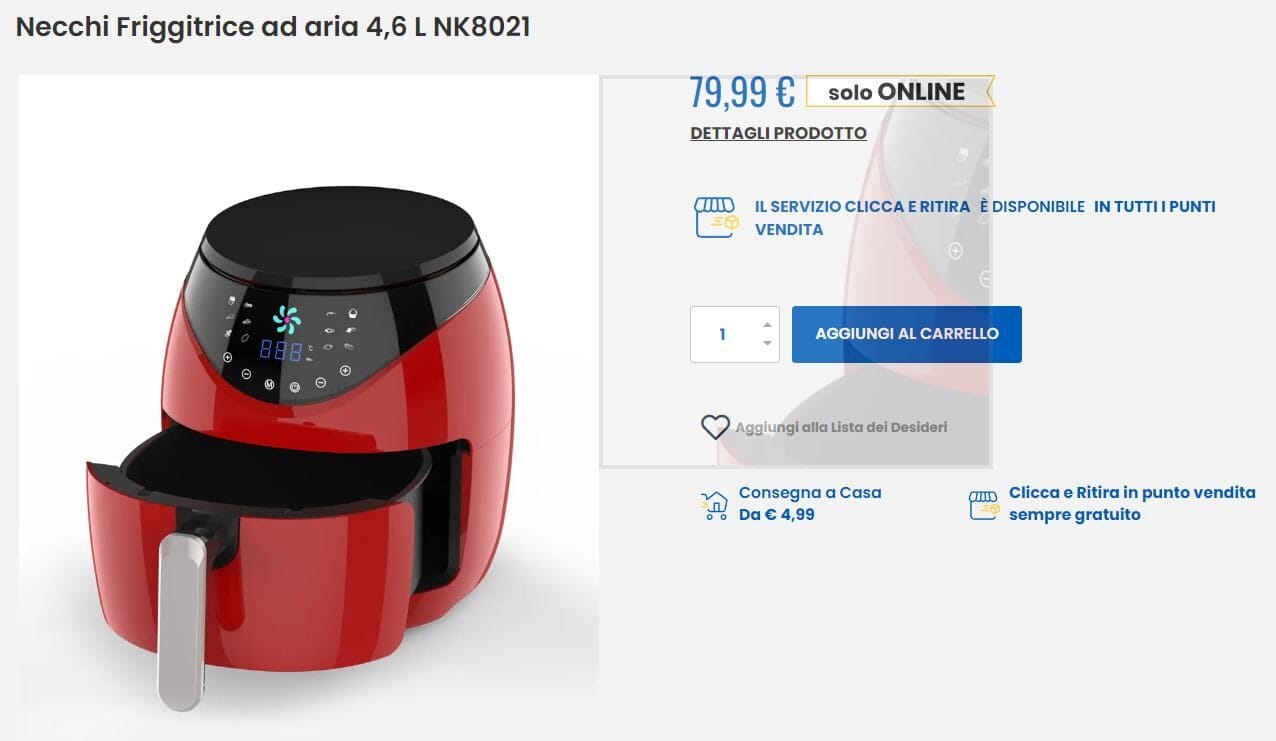 Friggitrice ad aria Eurospin