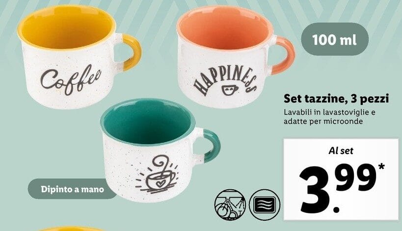 Tazzine da caffè lidl