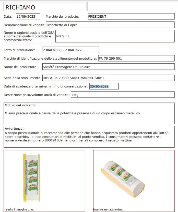 Tronchetto di capra ritirato