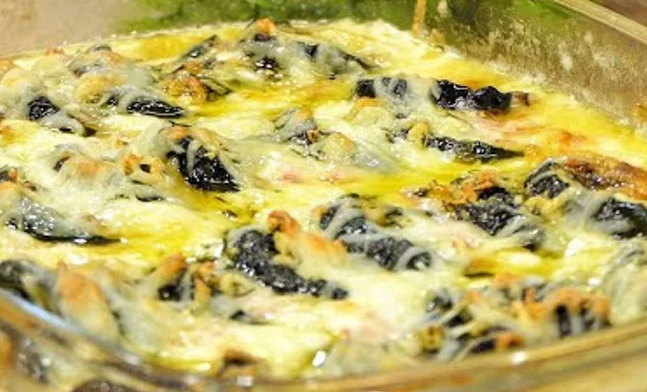 Zucchine, formaggio e prosciutto