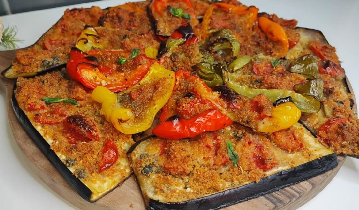 Melanzane e peperoni gratinati