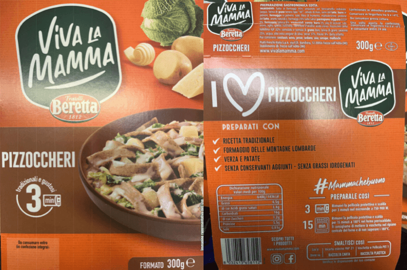 Pizzoccheri ritirati