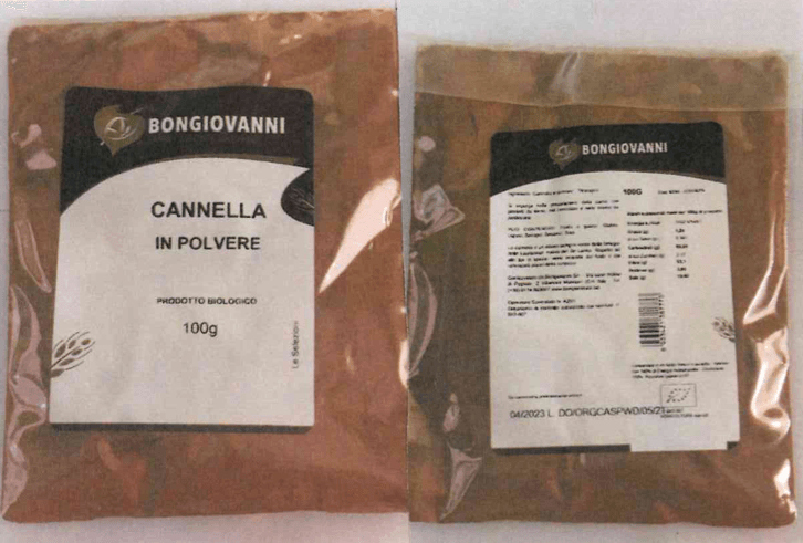 Cannella in polvere bio richiamata