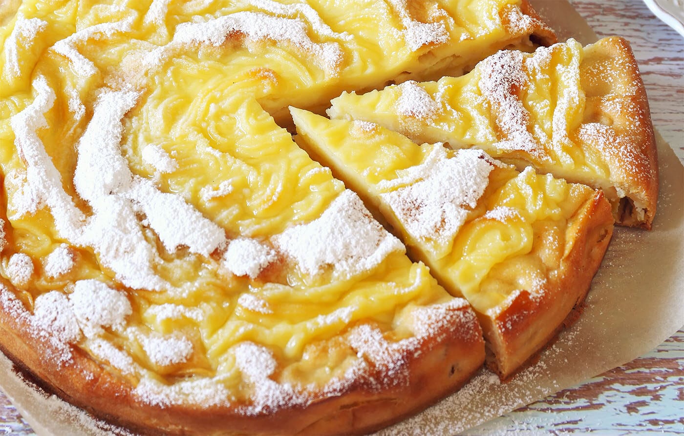 Torta di mele e crema