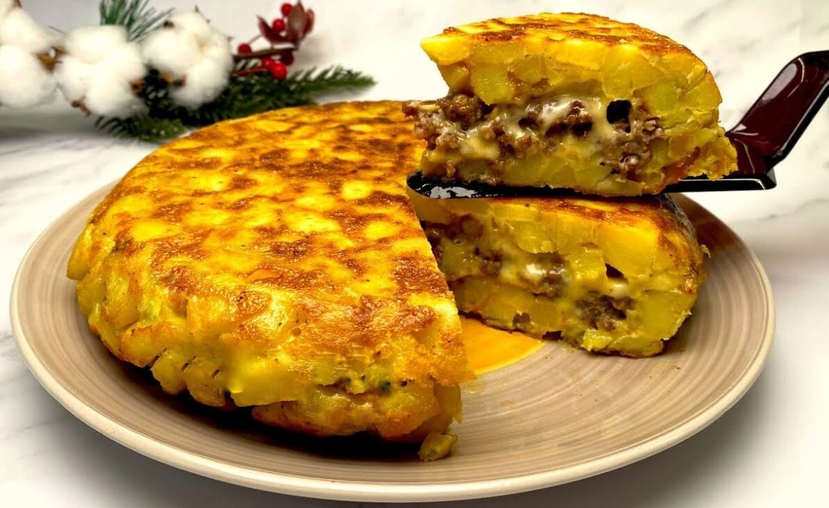 Frittata di patate con carne macinata