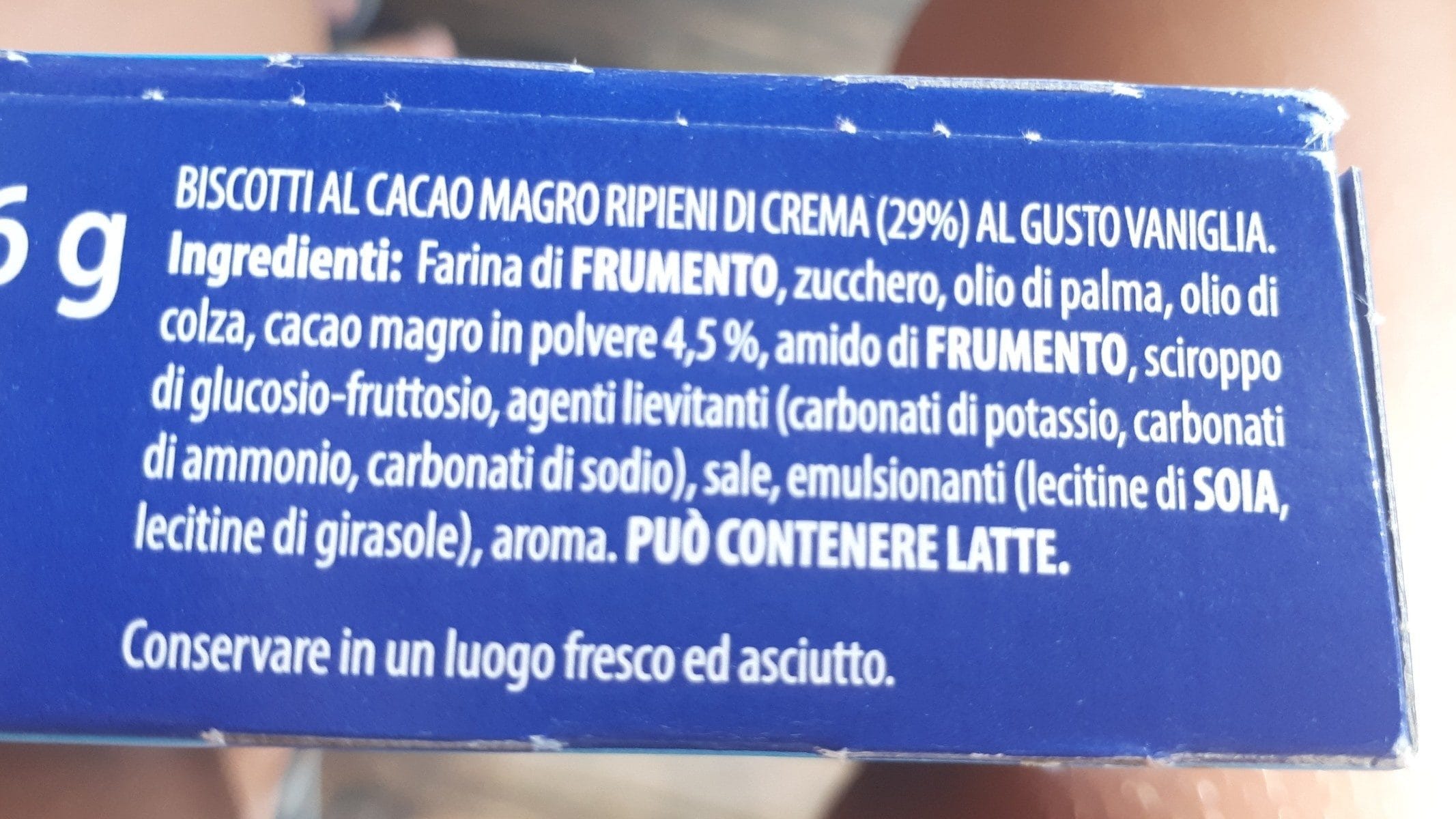 Oreo ingredienti