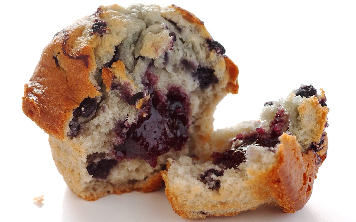 Muffin mela, avena e mirtilli