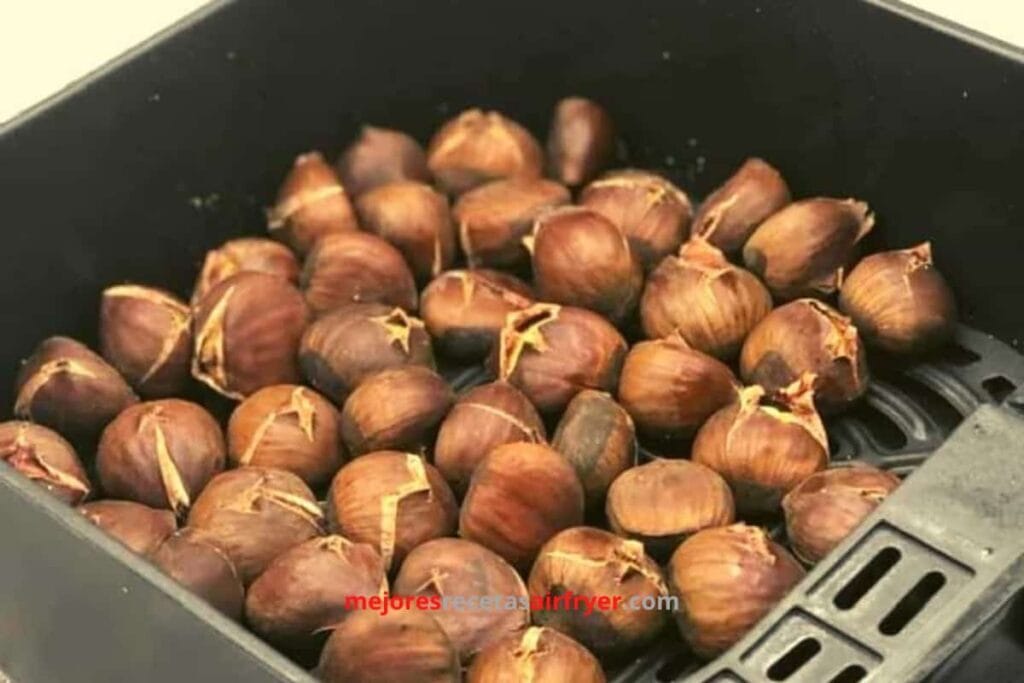 Castagne nella friggitrice ad aria